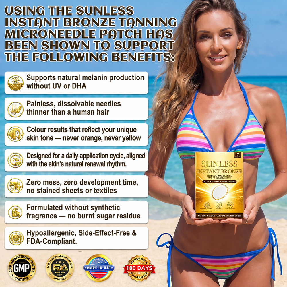 ☀️𝑶𝒇𝒇𝒊𝒄𝒊𝒂𝒍 𝑺𝒕𝒐𝒓𝒆 | ☀️  𝐒𝐮𝐧𝐥𝐞𝐬𝐬 𝐈𝐧𝐬𝐭𝐚𝐧𝐭 𝐁𝐫𝐨𝐧𝐳𝐞 𝐓𝐚𝐧𝐧𝐢𝐧𝐠 𝐌𝐢𝐜𝐫𝐨𝐧𝐞𝐞𝐝𝐥𝐞 𝐏𝐚𝐭𝐜𝐡 🇺🇸 (𝐉𝐮𝐬𝐭 𝐨𝐧𝐜𝐞 𝐚 𝐝𝐚𝐲) 𝐕𝐢𝐬𝐢𝐛𝐥𝐞 𝐁𝐫𝐨𝐧𝐳𝐞 𝐆𝐥𝐨𝐰 𝐢𝐧 𝟕 𝐃𝐚𝐲𝐬 ✅ 𝐍𝐨 𝐔𝐕, 𝐍𝐨 𝐎𝐫𝐚𝐧𝐠𝐞, 𝐍𝐨 𝐒𝐭𝐫𝐞𝐚𝐤𝐬, 𝐍𝐨 𝐃𝐇𝐀, 𝐍𝐨 𝐌𝐞𝐬𝐬.