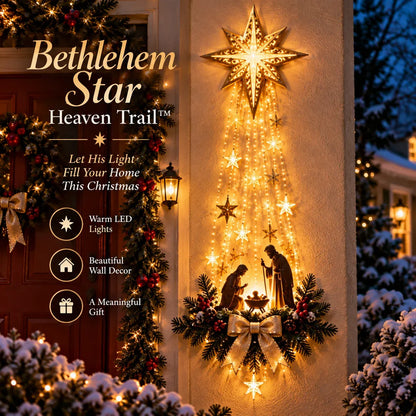 ✝️ Bethlehem Star of FaithTM – Lighted Nativity Wall Decor