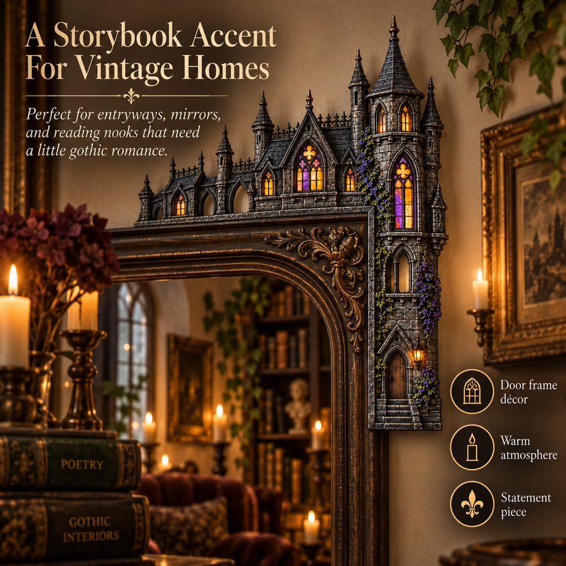 Storybook Gothic Castle accent for vintage home decor