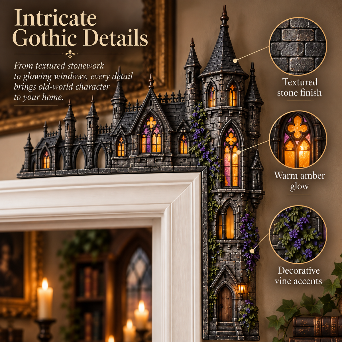 Gothic Castle Door Topper