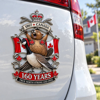 🔥LAST DAY 50% OFF - 🍁Canada 160th Anniversary “True North Strong and Free” Tribute Metal Car Emblem