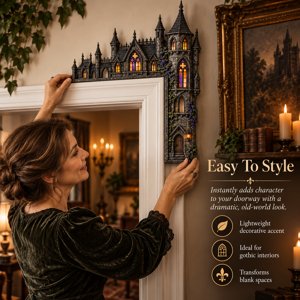 Gothic Castle Door Topper