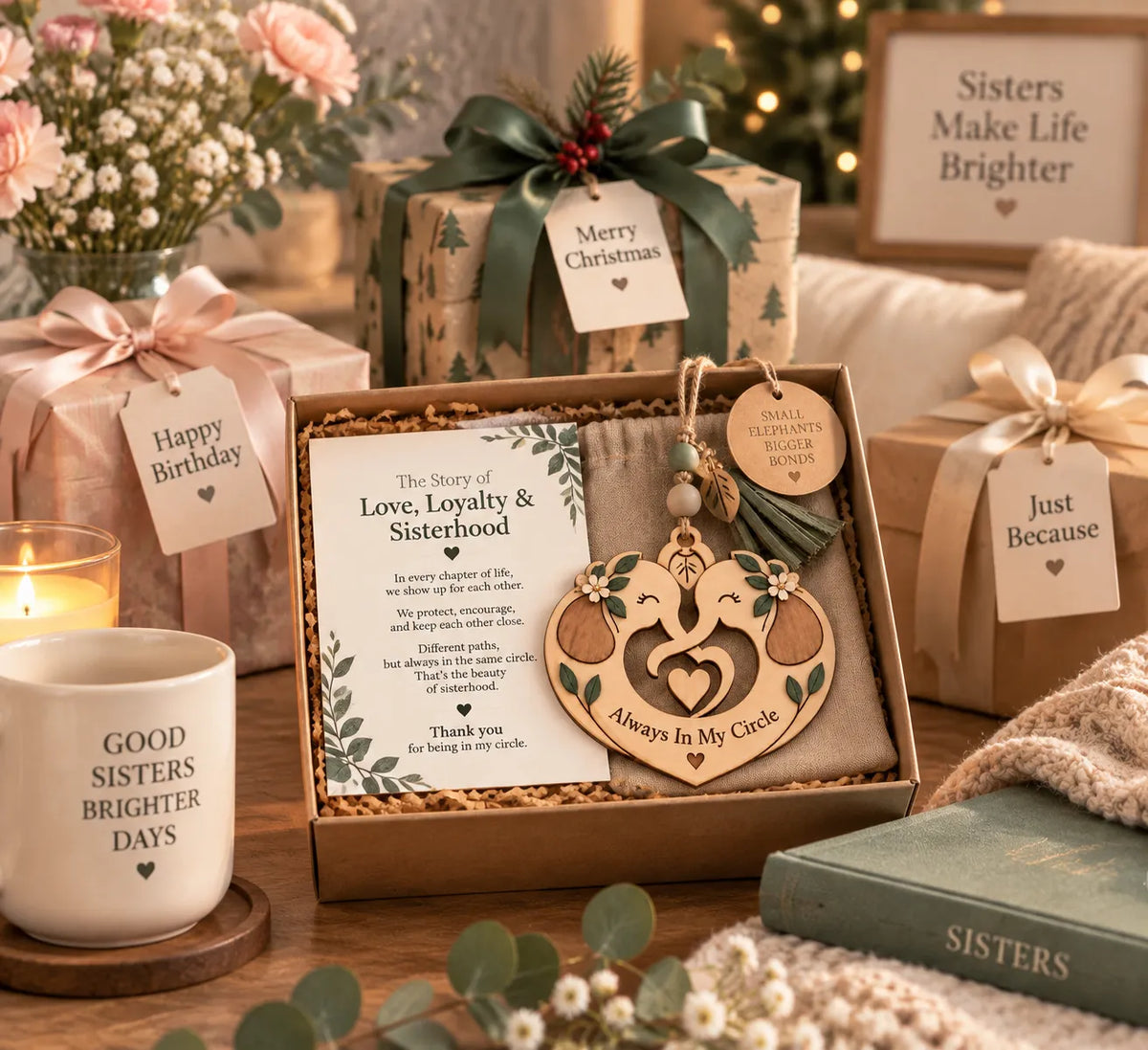 💞 LAST DAY 50% OFF – 🐘 Sisterhood Elephant | A Meaningful Gift for Sisters & Best Friends