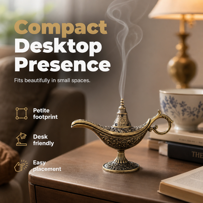 🔥 BUY 1 GET 1 FREE!! 🪔 Retro Aladdin Magic Lamp Incense Burner, Vintage Aroma Diffuser
